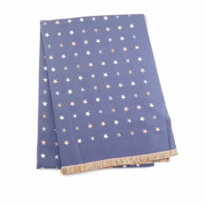 Reversible Stars Scarf - Gentle Indigo